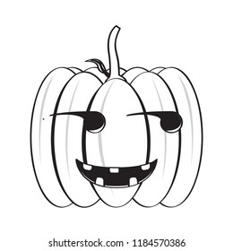 Isolated happy halloween pumpkin icon