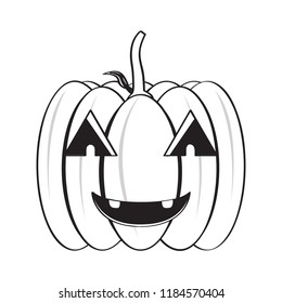 Isolated happy halloween pumpkin icon