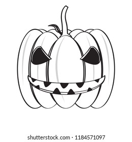 Isolated happy halloween pumpkin icon