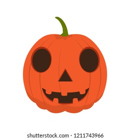 Isolated happy halloween pumpkin. Vector illustration design