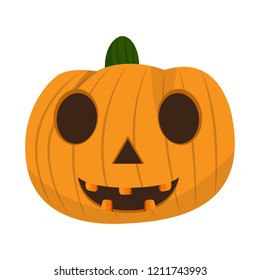 Isolated happy halloween pumpkin. Vector illustration design