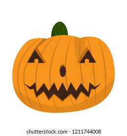 Isolated happy halloween pumpkin. Vector illustration design