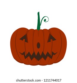 Isolated happy halloween pumpkin. Vector illustration design