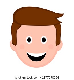 Isolated happy man avatar
