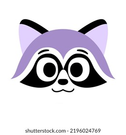 Isolated happy mapache Avatar cartoon Vector