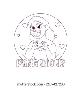 Isolated happy pangender person Vector illustration desing