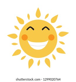 Isolated happy sun image. Vector illustration design