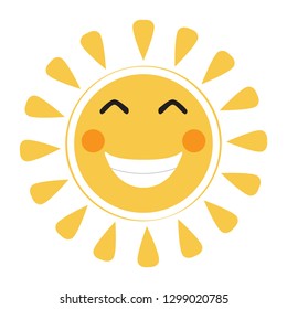 Isolated happy sun image. Vector illustration design