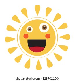 Isolated happy sun image. Vector illustration design