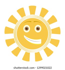 Isolated happy sun image. Vector illustration design