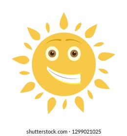 Isolated happy sun image. Vector illustration design