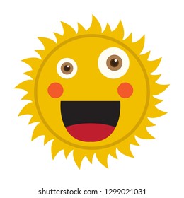 Isolated happy sun image. Vector illustration design