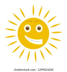 Isolated happy sun image. Vector illustration design