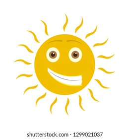 Isolated happy sun image. Vector illustration design