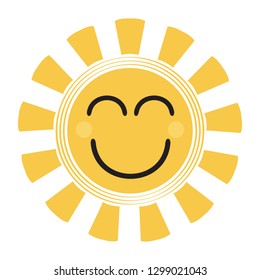 Isolated happy sun image. Vector illustration design