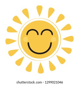 Isolated happy sun image. Vector illustration design