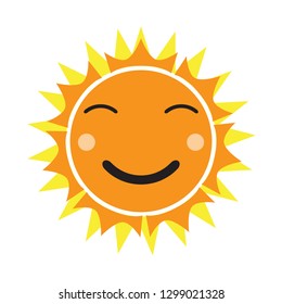 Isolated happy sun image. Vector illustration design