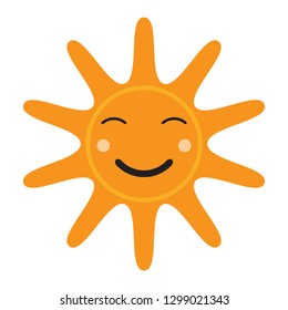 Isolated happy sun image. Vector illustration design