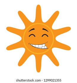 Isolated happy sun image. Vector illustration design