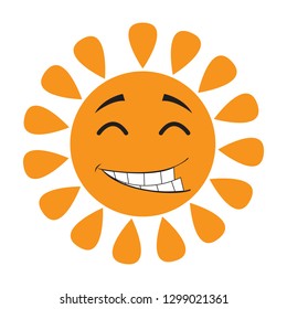 Isolated happy sun image. Vector illustration design