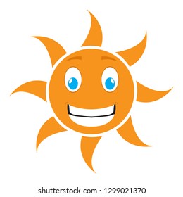 Isolated happy sun image. Vector illustration design