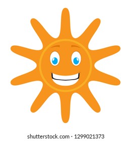 Isolated happy sun image. Vector illustration design