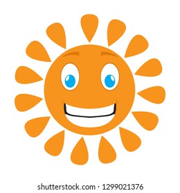 Isolated happy sun image. Vector illustration design