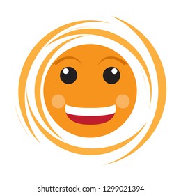 Isolated happy sun image. Vector illustration design