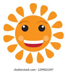 Isolated happy sun image. Vector illustration design