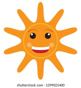 Isolated happy sun image. Vector illustration design