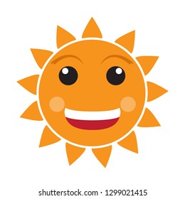 Isolated happy sun image. Vector illustration design