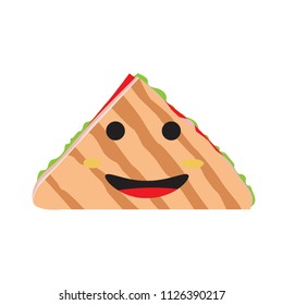 Isolated happy taco emote