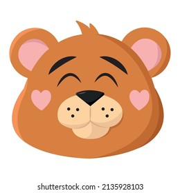 Isolated happy teddy bear avatar Vector