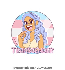 Isolated happy transgender person Vector illustration design