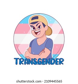 Isolated happy transgender person Vector illustration design