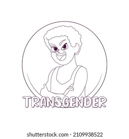 Isolated happy transgender person Vector illustration design