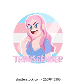 Isolated happy transgender person Vector illustration design