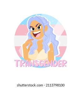 Isolated happy transgender person Vector illustration design
