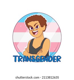 Isolated happy transgender person Vector illustration design