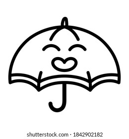 Isolated happy umbrella cartoon - Vector illustration design
