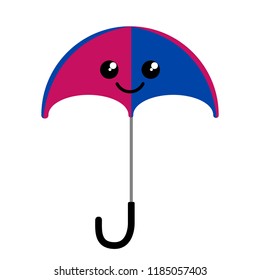 Isolated happy umbrella icon. Vector illustration design