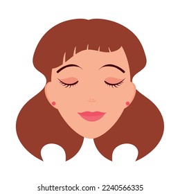 Isolated happy woman avatar character Vector