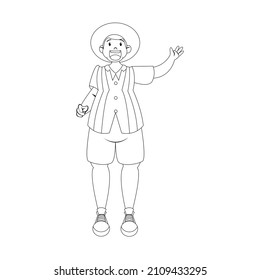 Isolated happy young man Culture Vector illustration