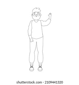 Isolated happy young man Culture Vector illustration
