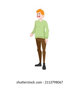 Isolated happy young man Culture Vector illustration