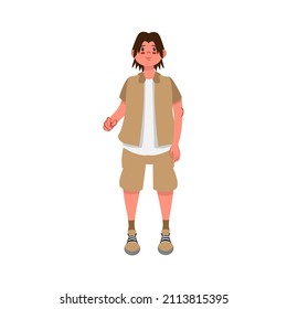 Isolated happy young man Culture Vector illustration