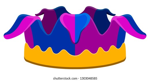 Isolated harlequin hat. April fool day. Vector illustration design