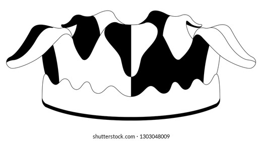 Isolated harlequin hat silhouette. April fool day. Vector illustration design