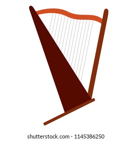 Isolated harp musical instrument