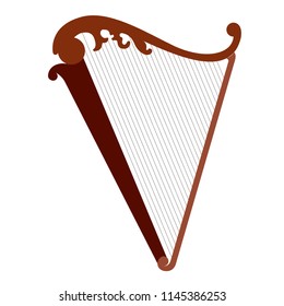 Isolated harp musical instrument